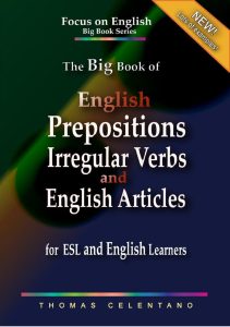 ENGLISH PREPOSITION IRREGULAR VERB and ENGLISH ARTICLE