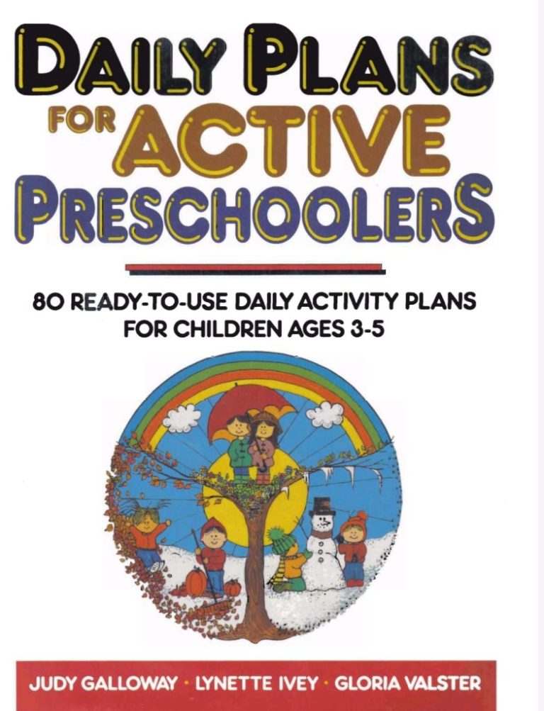 DAILY PLAN FOR ACTIVE PRE SCHOOL